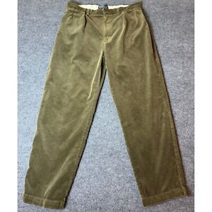 Vintage Polo Ralph Lauren Pants Mens 38x32 Green Corduroy Andrew Chino Casual