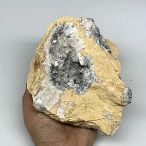 5.18 lbs, 7.25"x5.3"x4", Natural Calcite Geode Mineral Specimens @Morocco, B1117 - Picture 1 of 10
