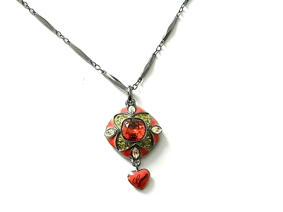 Guess Damen Kette Edelstahl Wolframcarbid 45 cm funkelnder Kristall Trendig Chic - Bild 1 von 3