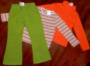 Pant Green Fleece Set Gymboree 3pc School Girl size 4 New - Picture 1 of 3