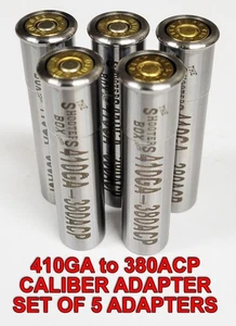 410GA to 380ACP Caliber Adapter - Reducer - Stainless Set of 5 -Free Shipping! - Picture 1 of 4