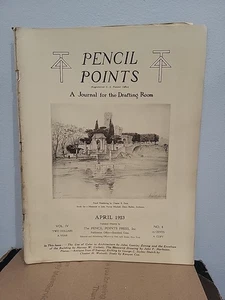April 1923 Pencil Point Magazine Architecture Drafting Guerin D'Espouy Herbeson - Picture 1 of 3