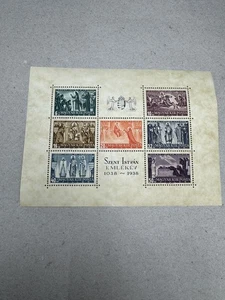 Hungría Scott #B75 1938 San István Hoja Semipostal Conmemorativa Original - Imagen 1 de 5