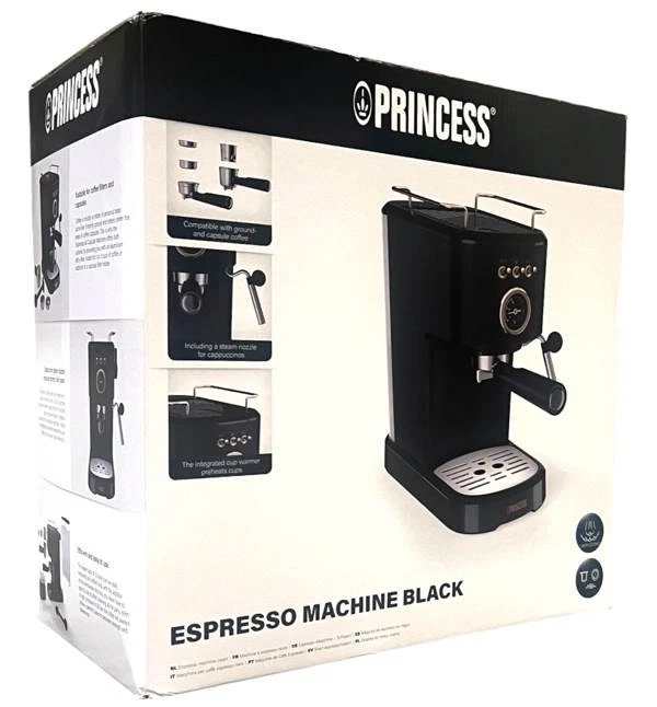Princess 249417 Siebträger Espressomaschine schwarz - Bild 1 von 1