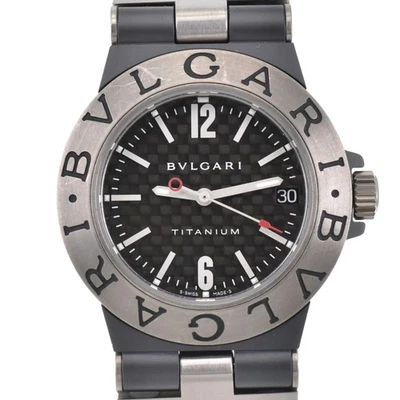 BVLGARI Diagono Titanium TI32TA Date black Dial Quartz Unisex Watch O#143481 - Image 1 of 4