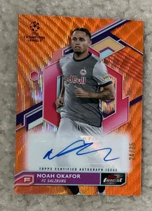 2023 Topps Finest Noah Okafor Orange Wave Auto /25! - Bild 1 von 2