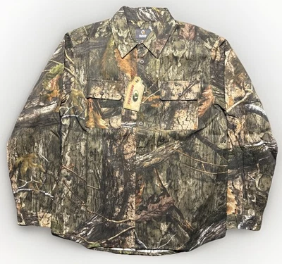 Guide Gear Men's LS Button Front Hunting Shirt Mossy Oak DNA Camo Large Tall NEW - Image 1 of 4