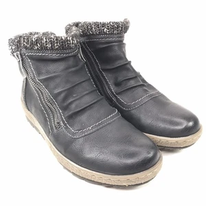 Spring Step Women's 41 10 Cleora Women's Sherpa Lined Zip Ankle Booties Black - Picture 1 of 13