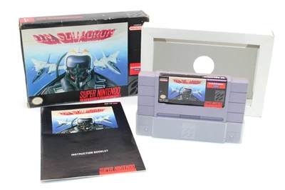 SNES Capcom U.N. UN Squadron COMPLETE  (Game, box, manual) Super Nintendo 1991 - Image 1 of 4