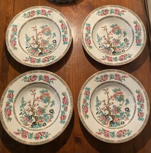 4 Antique Maddock England Indian Tree 8 3/4" Soup Bowls Royal Vitreous Mint! - Picture 1 of 7
