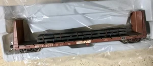 Norfolk Southern 114033 60' Bulkhead Flat Car w/load ATHEARN HO-87703 boxed C-7 - Picture 1 of 17