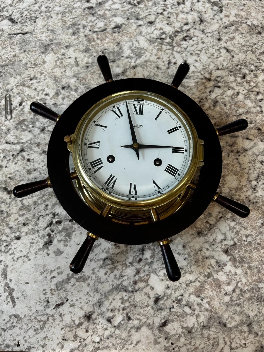 船舶時計ドイツ製ヴィンテージのシャッツロイヤルマリナーと船の鐘