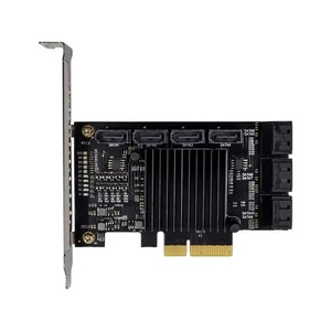 For Desktop10 Port PCIE Expansion Card PCIe SATA 3.0 Controller Adapter 6Gbps - Afbeelding 1 van 5