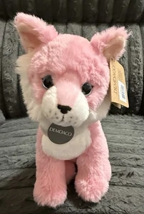DEMDACO Giving Bear Pink Cat Fox Kitten Baby Plush Stuffed Animal Toy - Picture 1 of 9