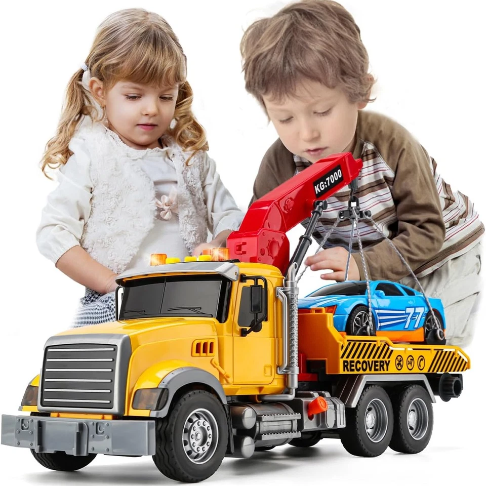 Carro Attrezzi Giocattolo per Bambini Luci e Suoni Camion Soccorso Idea Regalo - Immagine 1 di 4