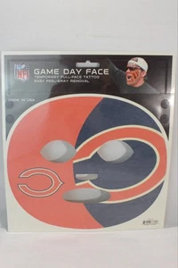 Chicago Bears Game Day Face Temporary Tattoo NFL Football Fan Peel Off Tattoos - Picture 1 of 5