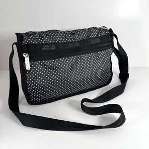 Bolso Bandolera LeSportsac Deluxe de Lujo para el Día a Lunares Negro - Imagen 1 de 11
