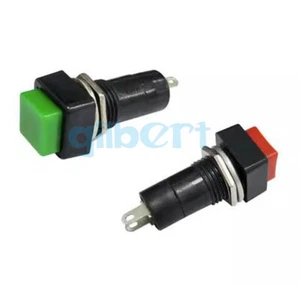 10pcs 12mm Push To ON 2 Pins SPST Momentary/Maintained Push Button Switch PBS-12 - Picture 1 of 3