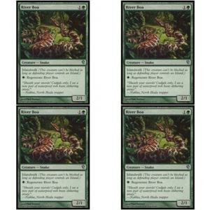 4 x RIVER BOA CASI NUEVO Jace vs Vraska Magic The Gathering Verde - Serpiente Unc - Imagen 1 de 1