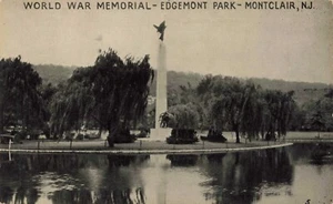 Postcard World War Memorial Edgemont Park Montclair New Jersey NJ 1950 - Picture 1 of 2
