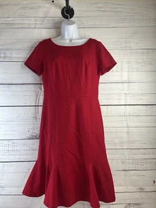 Talbots Red Pure Italian Flannel Wool Shift Dress Size 8 NEW NWT - Picture 1 of 12
