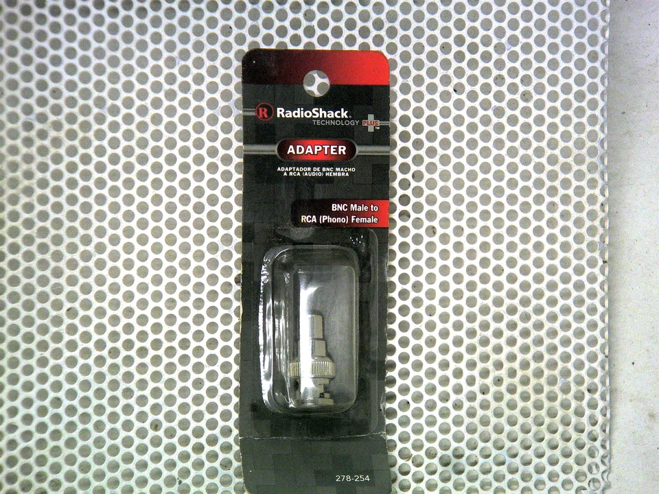 RadioShack BNC Male to RCA (Phono) Female Cable Adapter (278-254) 2780254 0254 - Image 1 of 2