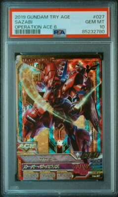 PSA10 Sazabi OA6-027 Gundam Try Age Card BANDAI - Image 1 of 2