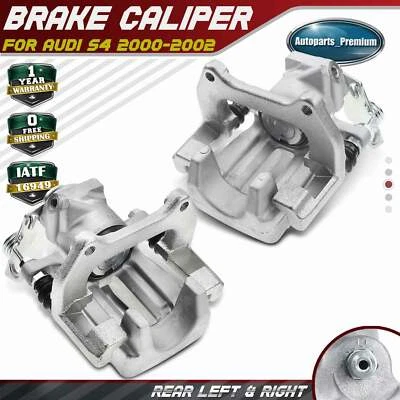 Par de pinzas de freno de disco traseras con soporte para Audi S4 2000 2001 2002 V6 2,7L Foto 1 de 4