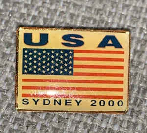 2000 Sydney Olympic USA Team Flag 2"USA" Lapel Pin vintage - Picture 1 of 6