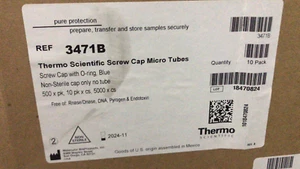 Thermo Scientific Screw Cap Micro Tubes Screw Cap with O-ring Blue, Case of 5000 - Picture 1 of 1