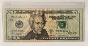 US Fancy Star Error Note Serial Twenty Dollar Replacement Duplicate Ink Fed $20 - Picture 1 of 2