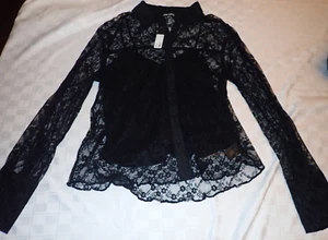 Steve Madden Dawson Top Med. Black Lace BB Dakota NWT ($79) - Picture 1 of 9