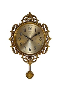 Reloj de Pared Colgante con Péndulo Oscilante Era Victoriana con Detalles Ornamentados No- - Imagen 1 de 5