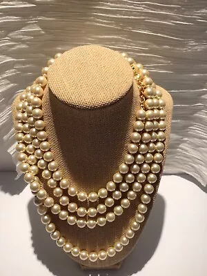 Joan Rivers Glass Pearls 75” Opera Length Necklace Statement Vintage - Image 1 of 4