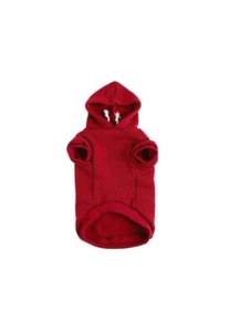 Red Dog Hoodie New Small Warm Pet Shirt Clothing Clothes Sweater Sweatshirt Cute - Picture 1 of 7