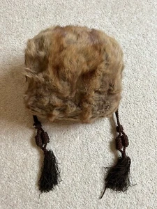 ANTIQUE REAL FUR LADIES MUFF With Hanging Cords And Tassels - Picture 1 of 5