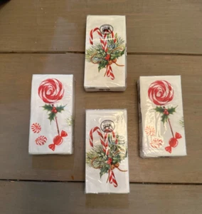 Michel Design Works Pocket / Purse Tissues in Peppermint 4 packs Christmas - Picture 1 of 5