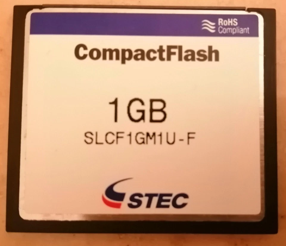 STEC 1GB Top Quality Compact Flash CF Card Ideal for  Roland Yamaha Akai Korg - Image 1 of 1