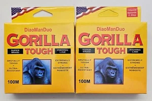(Lot of 2) 6lb DiaoManDuo Berkley Gorilla Tough Super Braid Fishing Line 110 yds - Picture 1 of 4
