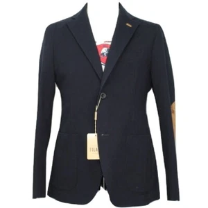 Giacca Prima Classe Alviero Martini Blu in Cotone 2 bott. Toppe iconiche 52 - Foto 1 di 6