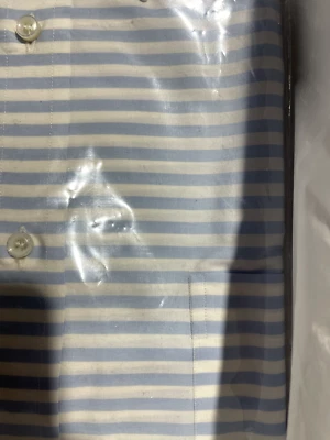 Camisa de vestir Finamore Napoli para hombre. Hecho en Italia. Algodón. Talla 16.5(L) Azul Foto 1 de 3