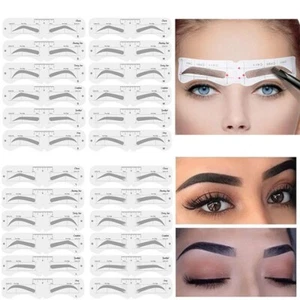 Eyebrow Stencils Shaper Perfect Brow Definer Grooming Kit Make Up Template * - Picture 1 of 16