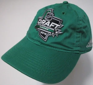 Neu Adidas Dallas Stars Hockey Mütze/Kappe 2018 NHL Draft Neu mit Etikett verstellbar grün - Bild 1 von 8