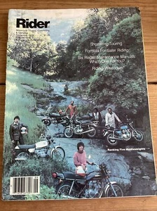 Rider Magazine September 1979 Vintage Sport Touring Motorcycle Camping - Imagen 1 de 4