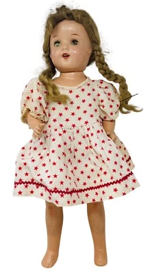 "MUÑECA TIPO NANCY/ANNETTE 22"" COMPOSICIÓN Y TELA CON COLETAS PARA RESTAURACIÓN" Foto 1 de 4