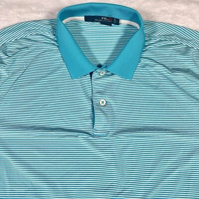 Мужские гольф-клубы RLX Ralph Lauren Polo Large в бирюзовую полоску легкие функциональные - Изображение 1 из 4