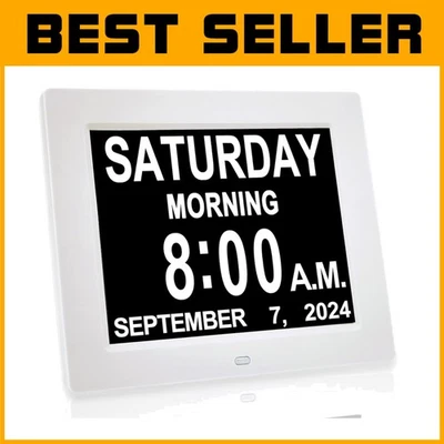 2024 Digital Alarm Clock - 8" Large Screen, Multiple Alarms - Image 1 of 4