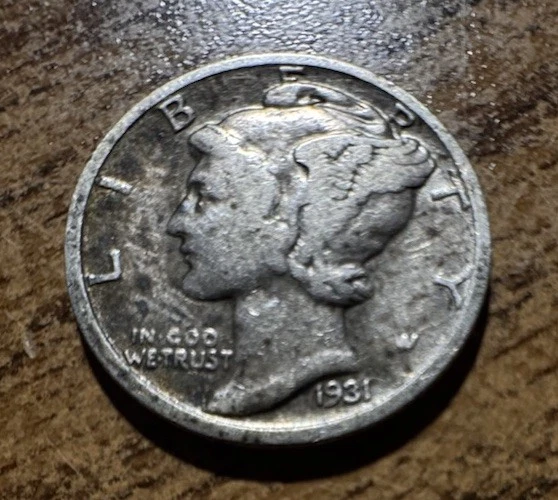 1931-S Mercury Dime Nice Old Dime 90% Silver - Image 1 of 2