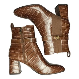 Liz Claiborne Mister Damen-Booties Blockabsatz US 6,5 M braun Memory Foam seitlicher Reißverschluss - Bild 1 von 8