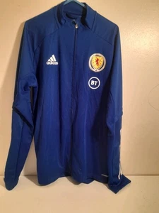 Schottland Fußball Trainingsanzug Oberteil Herren Medium Adidas 2020-21 blau weiß - Bild 1 von 6